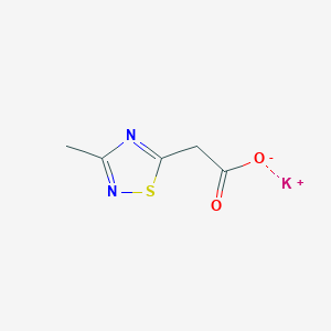 molecular formula C5H5KN2O2S B2416913 Potassium 2-(3-methyl-1,2,4-thiadiazol-5-yl)acetate CAS No. 2095411-05-3