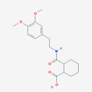 molecular formula C18H25NO5 B241692 2-((3,4-Dimethoxyphenethyl)carbamoyl)cyclohexanecarboxylic acid 