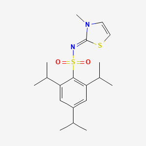 molecular formula C19H28N2O2S2 B2416926 N-[(2Z)-3-methyl-2,3-dihydro-1,3-thiazol-2-ylidene]-2,4,6-tris(propan-2-yl)benzene-1-sulfonamide CAS No. 866011-06-5