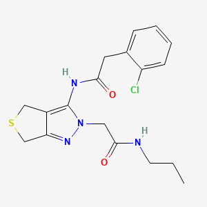 2-(2-chlorophenyl)-N-(2-(2-oxo-2-(propylamino)ethyl)-4,6-dihydro-2H-thieno[3,4-c]pyrazol-3-yl)acetamide
