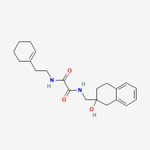 molecular formula C21H28N2O3 B2416935 N1-(2-(cyclohex-1-en-1-yl)ethyl)-N2-((2-hydroxy-1,2,3,4-tetrahydronaphthalen-2-yl)methyl)oxalamide CAS No. 1421529-46-5