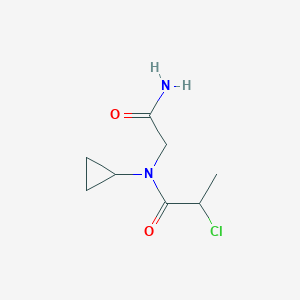 molecular formula C8H13ClN2O2 B2416940 N-(2-Amino-2-oxoethyl)-2-chloro-N-cyclopropylpropanamide CAS No. 1864302-00-0