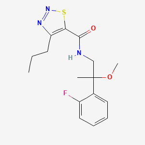 molecular formula C16H20FN3O2S B2416941 N-(2-(2-fluorophenyl)-2-methoxypropyl)-4-propyl-1,2,3-thiadiazole-5-carboxamide CAS No. 1797893-57-2