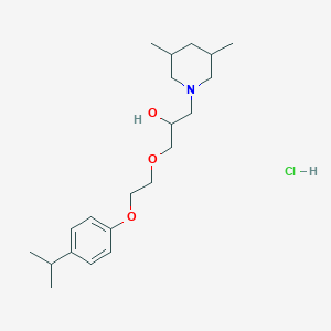 molecular formula C21H36ClNO3 B2416957 1-(3,5-Dimethylpiperidin-1-yl)-3-(2-(4-isopropylphenoxy)ethoxy)propan-2-ol hydrochloride CAS No. 1351643-45-2