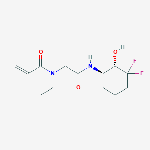 N-[2-[[(1R,2S)-3,3-Difluoro-2-hydroxycyclohexyl]amino]-2-oxoethyl]-N-ethylprop-2-enamide
