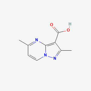 molecular formula C9H9N3O2 B2416978 2,5-Dimethylpyrazolo[1,5-a]pyrimidine-3-carboxylic acid CAS No. 1315363-61-1