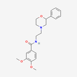 3,4-dimethoxy-N-(2-(2-phenylmorpholino)ethyl)benzamide