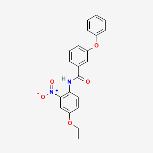 molecular formula C21H18N2O5 B2416986 N-(4-ethoxy-2-nitrophenyl)-3-phenoxybenzamide CAS No. 307326-00-7