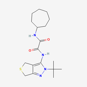 N'-(2-tert-butyl-4,6-dihydrothieno[3,4-c]pyrazol-3-yl)-N-cycloheptyloxamide