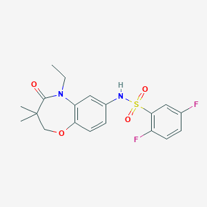 N-(5-ethyl-3,3-dimethyl-4-oxo-2,3,4,5-tetrahydrobenzo[b][1,4]oxazepin-7-yl)-2,5-difluorobenzenesulfonamide