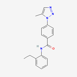 molecular formula C18H18N4O B2416993 N-(2-ethylphenyl)-4-(5-methyl-1H-1,2,3-triazol-1-yl)benzamide CAS No. 915931-23-6