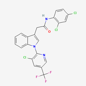 2-[1-[3-chloro-5-(trifluoromethyl)pyridin-2-yl]indol-3-yl]-N-(2,4-dichlorophenyl)acetamide