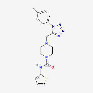 N-(thiophen-2-yl)-4-((1-(p-tolyl)-1H-tetrazol-5-yl)methyl)piperazine-1-carboxamide
