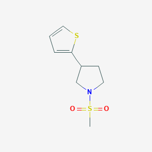 molecular formula C9H13NO2S2 B2417000 1-(Methylsulfonyl)-3-(thiophen-2-yl)pyrrolidine CAS No. 2210055-19-7