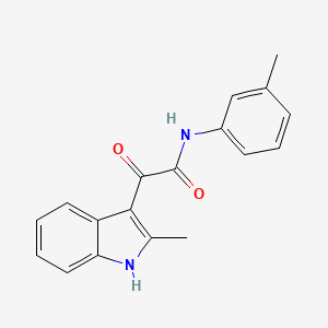 molecular formula C18H16N2O2 B2417005 2-(2-methyl-1H-indol-3-yl)-N-(3-methylphenyl)-2-oxoacetamide CAS No. 852369-11-0
