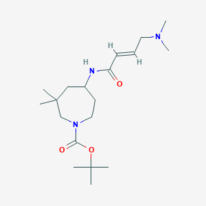 Tert-butyl 5-[[(E)-4-(dimethylamino)but-2-enoyl]amino]-3,3-dimethylazepane-1-carboxylate