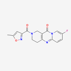 molecular formula C16H13FN4O3 B2417008 8-fluoro-2-(5-methylisoxazole-3-carbonyl)-3,4-dihydro-1H-dipyrido[1,2-a:4',3'-d]pyrimidin-11(2H)-one CAS No. 1903771-98-1
