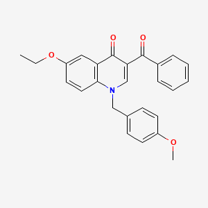 molecular formula C26H23NO4 B2417011 3-benzoyl-6-ethoxy-1-(4-methoxybenzyl)quinolin-4(1H)-one CAS No. 866589-66-4