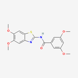 molecular formula C18H18N2O5S B2417016 N-(5,6-dimethoxybenzo[d]thiazol-2-yl)-3,5-dimethoxybenzamide CAS No. 895436-13-2