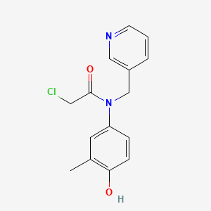 molecular formula C15H15ClN2O2 B2417022 2-chloro-N-(4-hydroxy-3-methylphenyl)-N-(pyridin-3-ylmethyl)acetamide CAS No. 1397214-88-8