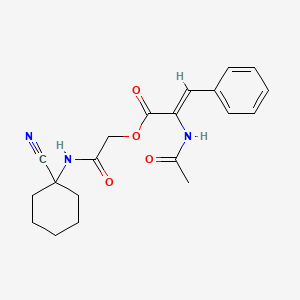 [2-[(1-cyanocyclohexyl)amino]-2-oxoethyl] (Z)-2-acetamido-3-phenylprop-2-enoate