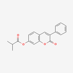 B2417037 2-oxo-3-phenyl-2H-chromen-7-yl isobutyrate CAS No. 869080-16-0