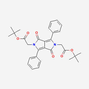 molecular formula C30H32N2O6 B2417042 Di-tert-butyl 2,2'-(1,4-dioxo-3,6-diphenylpyrrolo[3,4-c]pyrrole-2,5(1h,4h)-diyl)diacetate CAS No. 1669409-49-7