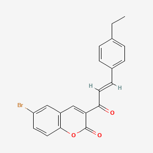 molecular formula C20H15BrO3 B2417051 (E)-6-bromo-3-(3-(4-ethylphenyl)acryloyl)-2H-chromen-2-one CAS No. 690215-20-4