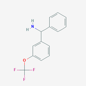 molecular formula C14H12F3NO B2417059 Phenyl-[3-(trifluoromethoxy)phenyl]methanamine CAS No. 1273781-02-4