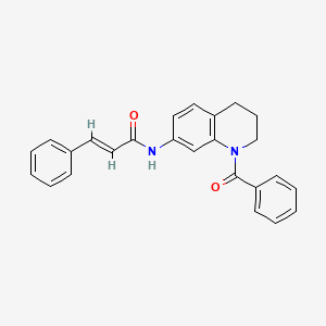 molecular formula C25H22N2O2 B2417066 N-(1-benzoyl-1,2,3,4-tetrahydroquinolin-7-yl)cinnamamide CAS No. 1207061-81-1