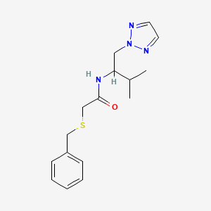 molecular formula C16H22N4OS B2417071 2-(benzylthio)-N-(3-methyl-1-(2H-1,2,3-triazol-2-yl)butan-2-yl)acetamide CAS No. 2034561-00-5