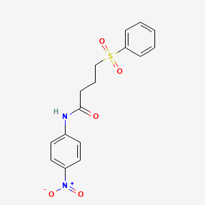 molecular formula C16H16N2O5S B2417078 N-(4-nitrophenyl)-4-(phenylsulfonyl)butanamide CAS No. 70509-56-7