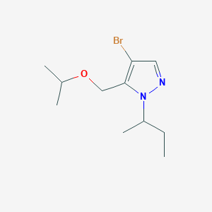 molecular formula C11H19BrN2O B2417079 4-溴-1-仲丁基-5-(异丙氧基甲基)-1H-吡唑 CAS No. 1856062-50-4