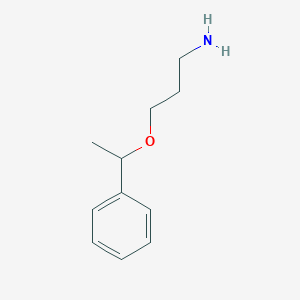 molecular formula C11H17NO B2417081 3-(1-Phenylethoxy)propan-1-amine CAS No. 867329-97-3