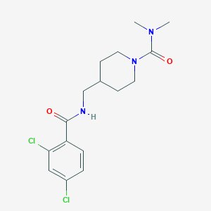 molecular formula C16H21Cl2N3O2 B2417084 4-[[(2,4-Dichlorobenzoyl)amino]methyl]-N,N-dimethylpiperidine-1-carboxamide CAS No. 2415553-04-5