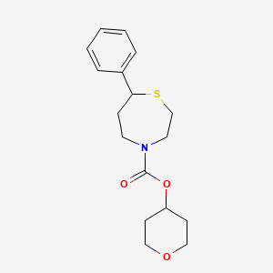 tetrahydro-2H-pyran-4-yl 7-phenyl-1,4-thiazepane-4-carboxylate