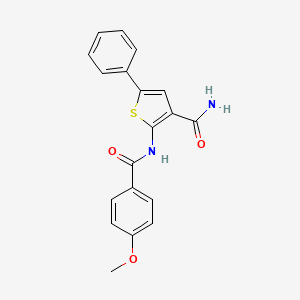 2-(4-Methoxybenzamido)-5-phenylthiophene-3-carboxamide