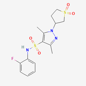 3-(4-{[(2-Fluorophenyl)amino]sulfonyl}-3,5-dimethylpyrazolyl)-1-hydroxythiolan-1-one