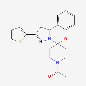 1-(2-(Thiophen-2-yl)-1,10b-dihydrospiro[benzo[e]pyrazolo[1,5-c][1,3]oxazine-5,4'-piperidin]-1'-yl)ethanone