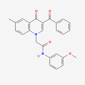 2-(3-benzoyl-6-methyl-4-oxoquinolin-1(4H)-yl)-N-(3-methoxyphenyl)acetamide