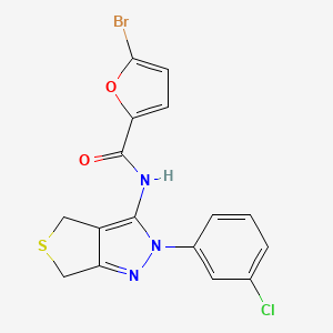 5-bromo-N-[2-(3-chlorophenyl)-4,6-dihydrothieno[3,4-c]pyrazol-3-yl]furan-2-carboxamide