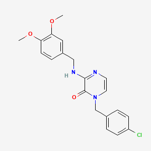 1-(4-chlorobenzyl)-3-((3,4-dimethoxybenzyl)amino)pyrazin-2(1H)-one
