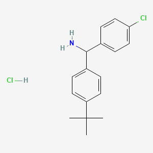 (4-Tert-butylphenyl)-(4-chlorophenyl)methanamine;hydrochloride