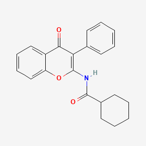 molecular formula C22H21NO3 B2417132 N-(4-oxo-3-phenyl-4H-chromen-2-yl)cyclohexanecarboxamide CAS No. 883952-64-5