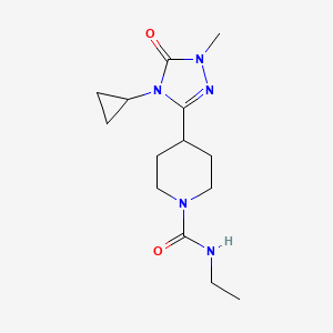 4-(4-cyclopropyl-1-methyl-5-oxo-4,5-dihydro-1H-1,2,4-triazol-3-yl)-N-ethylpiperidine-1-carboxamide