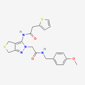 N-(4-methoxybenzyl)-2-(3-(2-(thiophen-2-yl)acetamido)-4,6-dihydro-2H-thieno[3,4-c]pyrazol-2-yl)acetamide
