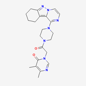 5,6-dimethyl-3-(2-oxo-2-(4-(7,8,9,10-tetrahydropyrazino[1,2-b]indazol-1-yl)piperazin-1-yl)ethyl)pyrimidin-4(3H)-one