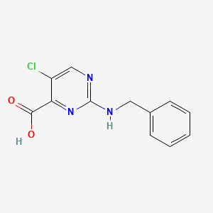 molecular formula C12H10ClN3O2 B2417149 2-(Benzylamino)-5-Chloropyrimidin-4-carbonsäure CAS No. 522627-72-1