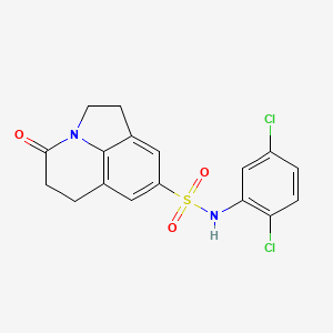 molecular formula C17H14Cl2N2O3S B2417151 N-(2,5-dichlorophenyl)-4-oxo-2,4,5,6-tetrahydro-1H-pyrrolo[3,2,1-ij]quinoline-8-sulfonamide CAS No. 898463-16-6