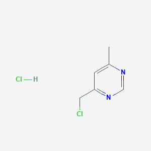 molecular formula C6H8Cl2N2 B2417153 4-(Chloromethyl)-6-methylpyrimidine hydrochloride CAS No. 1956335-44-6